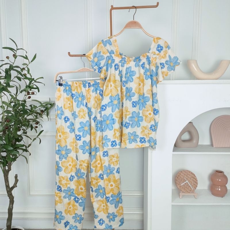 SET MOANA LILY SETELAN BAJU TIDUR RAYON PREMIUM