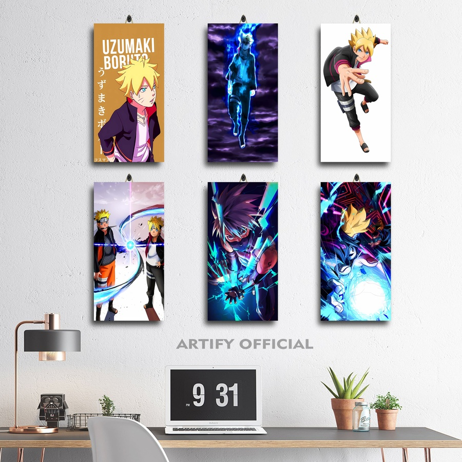 DEKORASI DINDING JUMBO BORUTO TERBARU 15X30 / PAJANGAN KAMAR PRIA BORUTO UZUMAKI / DEKORASI KAMAR / 