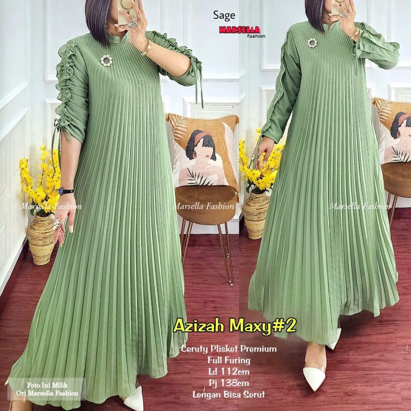 azizah maxy dres plisket