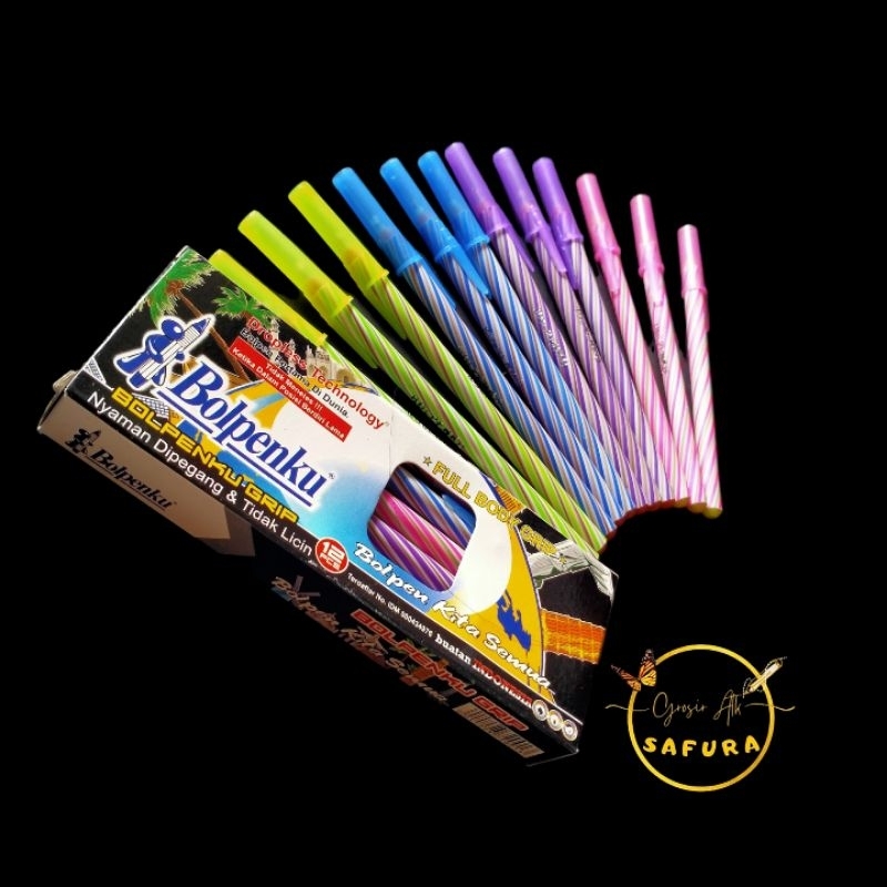 

bolpenku pulpen murah pen ulir termurah pena lilin hitam 1 lusin