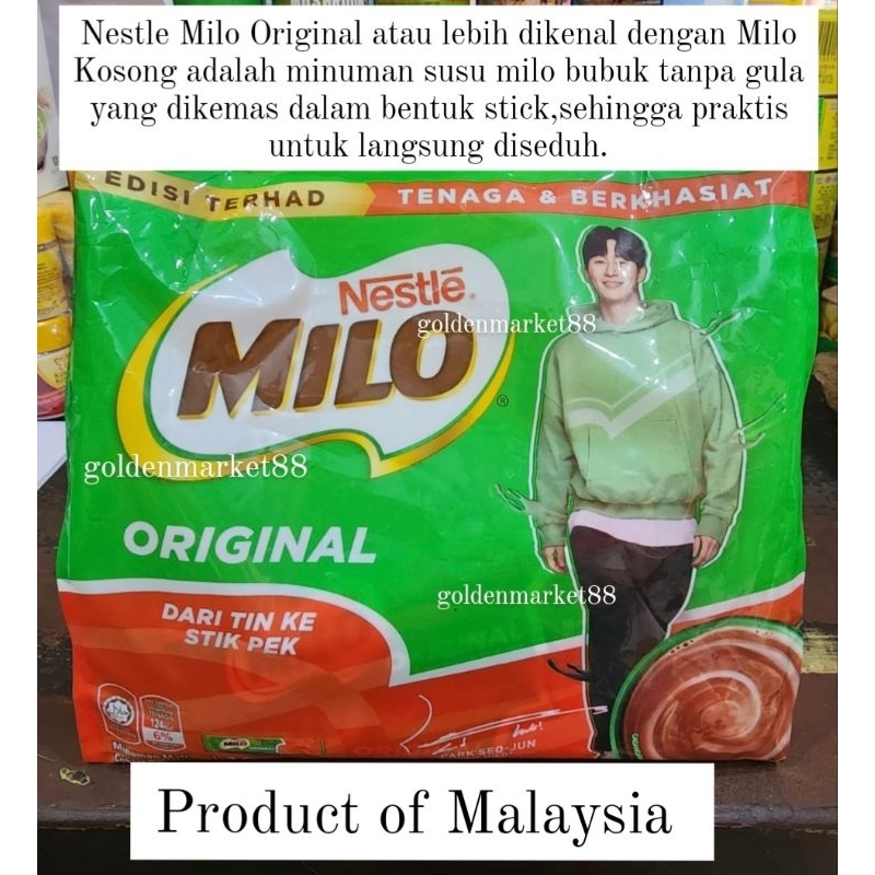 NESTLE MILO KOSONG ACTIVE GO TIDAK MANIS ASLI ORIGINAL 100% MALAYSIA