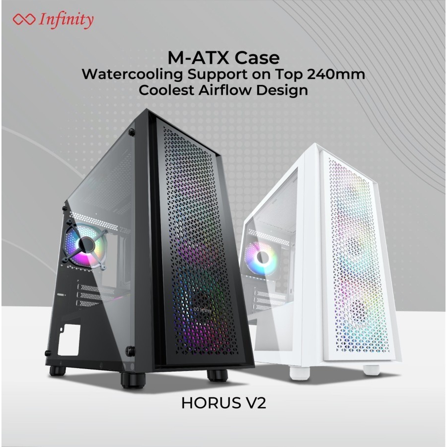 PC Case Gaming Infinity Horus V2 - Casing Komputer Middle Tower