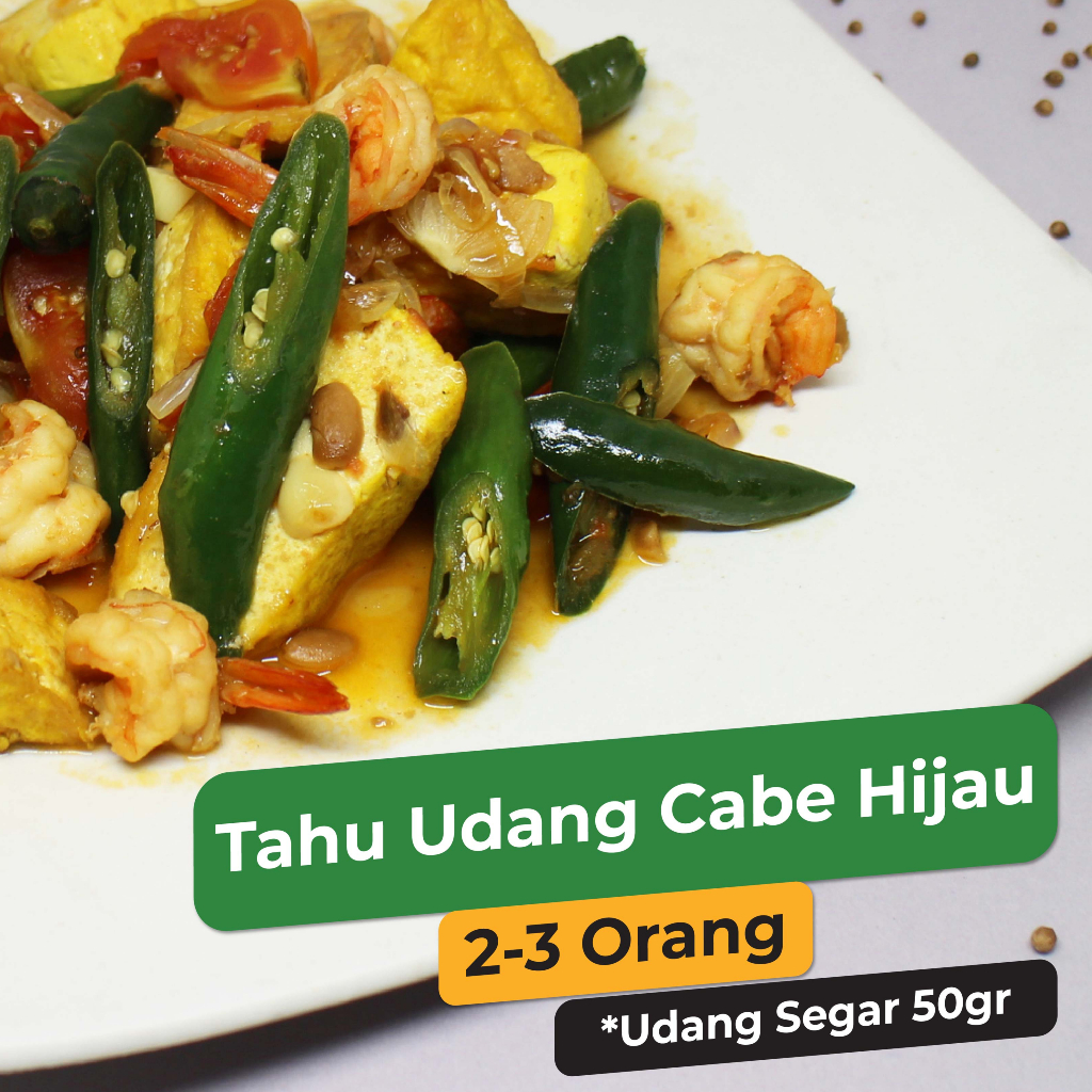 

Tahu Udang Cabe Hijau - Paket Siap Masak (2-3 Orang)