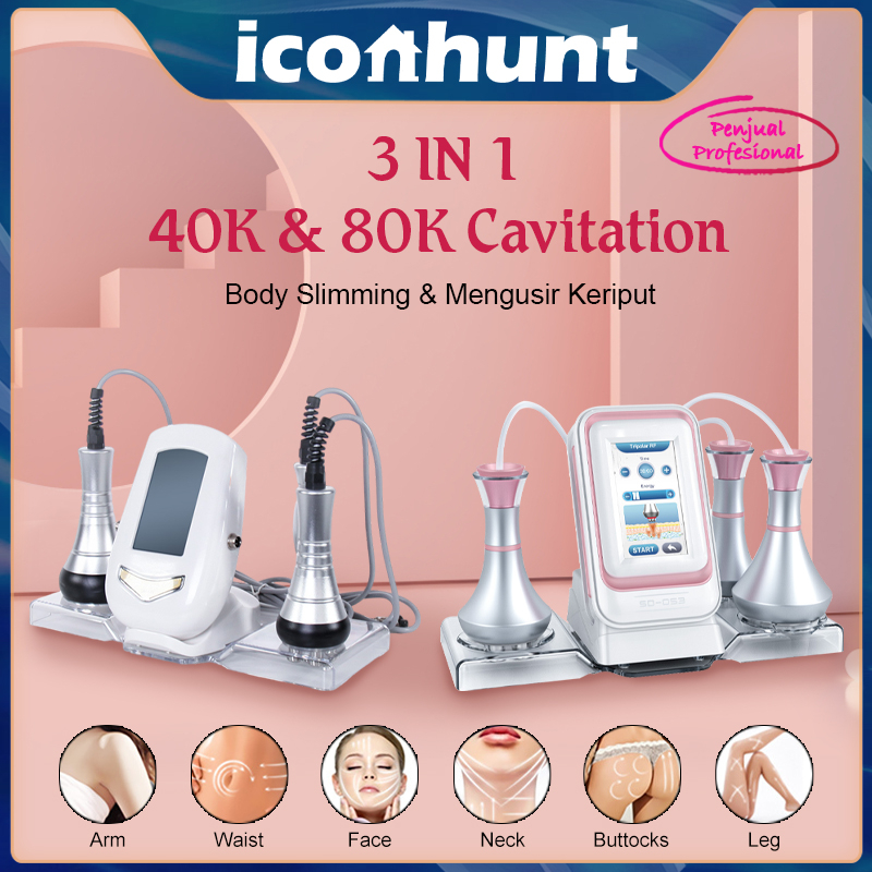 ⭐Garansi⭐ 3 in 1 RF 40K 80K Radio Frequency Slimming Machine Penjual profesional 4 in 1 6 in 1 Ultrasound 40k Cavitation Wajah Badan Burn Fat Pelangsing Tubuh Hilangkan Kerut ly