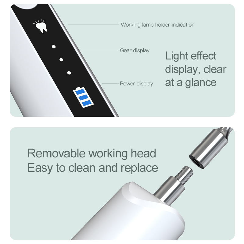 Alat Pembersih Karang Gigi Sonic Tartar Elektrik 1 Set 3 Mode Perawatan dan Pembersihan Penghilang Karang Gigi Tanpa Air