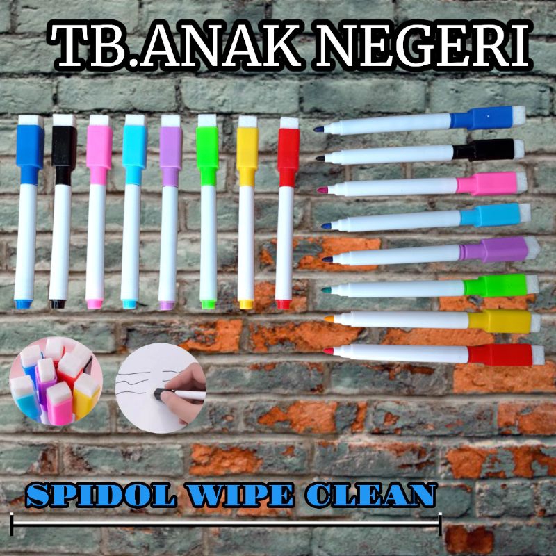 

Spidol mini papan tulis white board dengan penghapus/ spidol warna warni