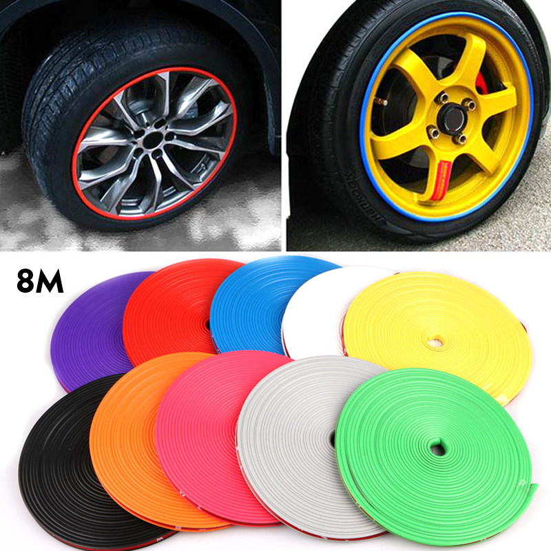 Stiker Reflektif Ban Mobil Velg Pelek Motor 8 M Car Tire List Sticker Wheel Hub Rim Protector