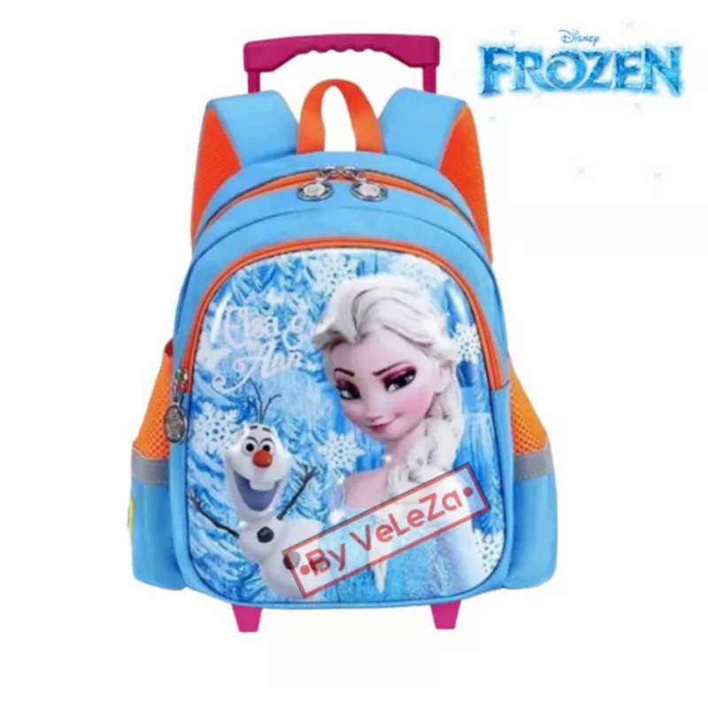 Tas ransel troli anak karakter Frozen - tas sekolah PAUD TK - tas anak