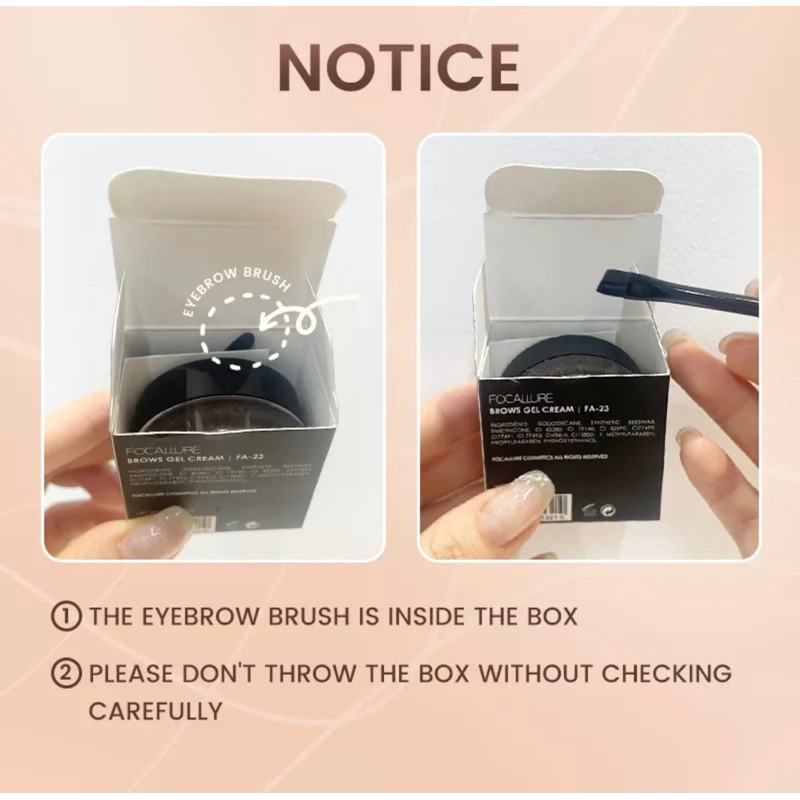 【BPOM】Eyebrow Cream Gel Waterproof Longlasting Pensil Alis Kosmetik Mata Anti Air Tahan Lama Natural Viral BPOM