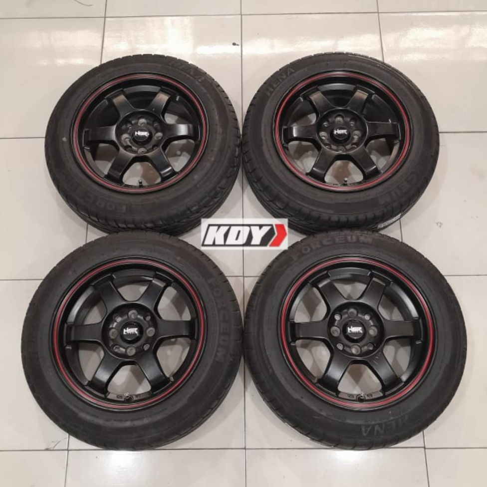 Velg Mobil Bekas Ring 15 Hsr Wheel Tokyo & Ban 185 60 R15 Forceum, Bisa Buat Mobil Sigra Calya Brio 