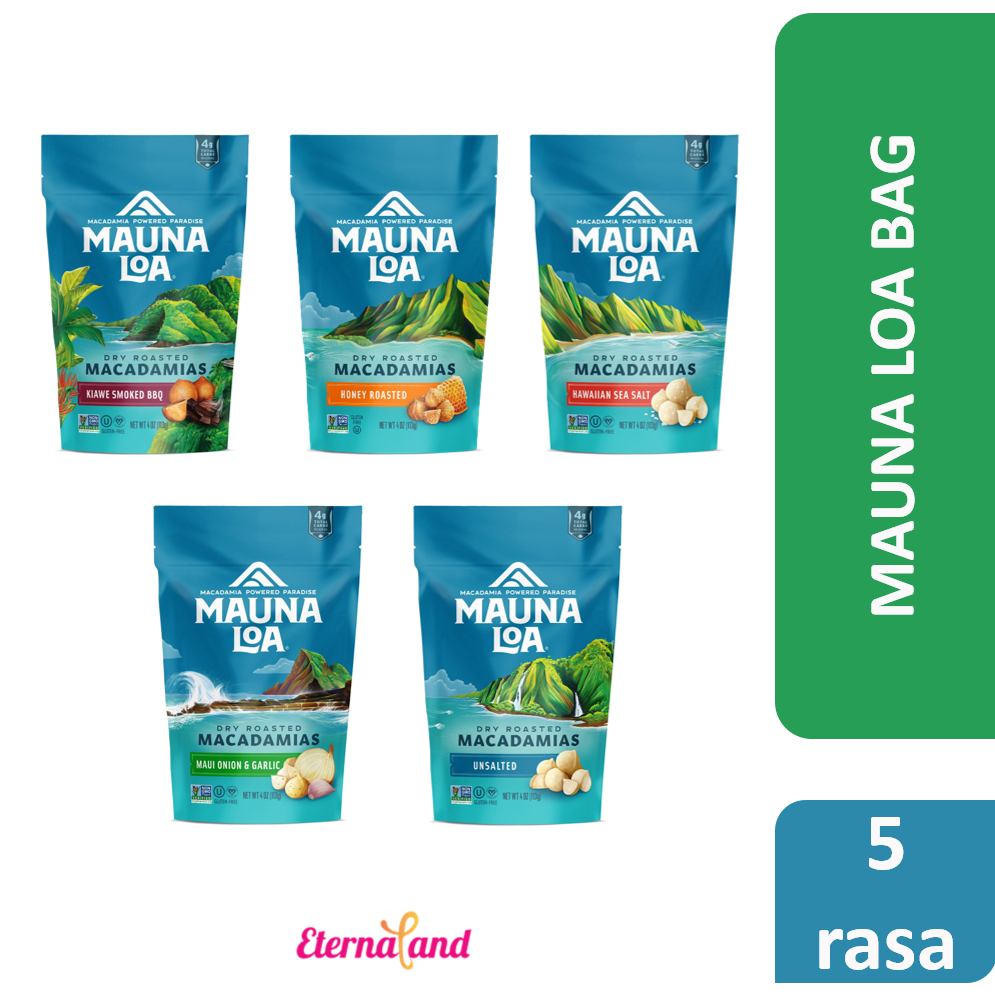 

Mauna Loa Macadamias Bag - kacang macadamia impor usa