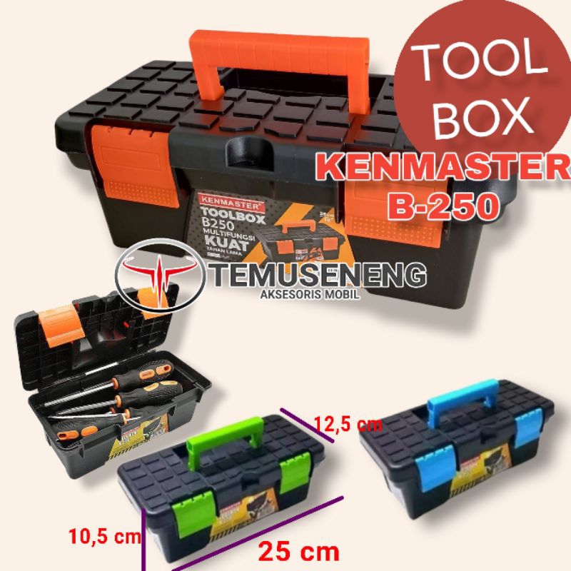 Tool Box Mini B-250 Kenmaster Toolbox Kecil Obeng Kotak Perkakas Mobil
