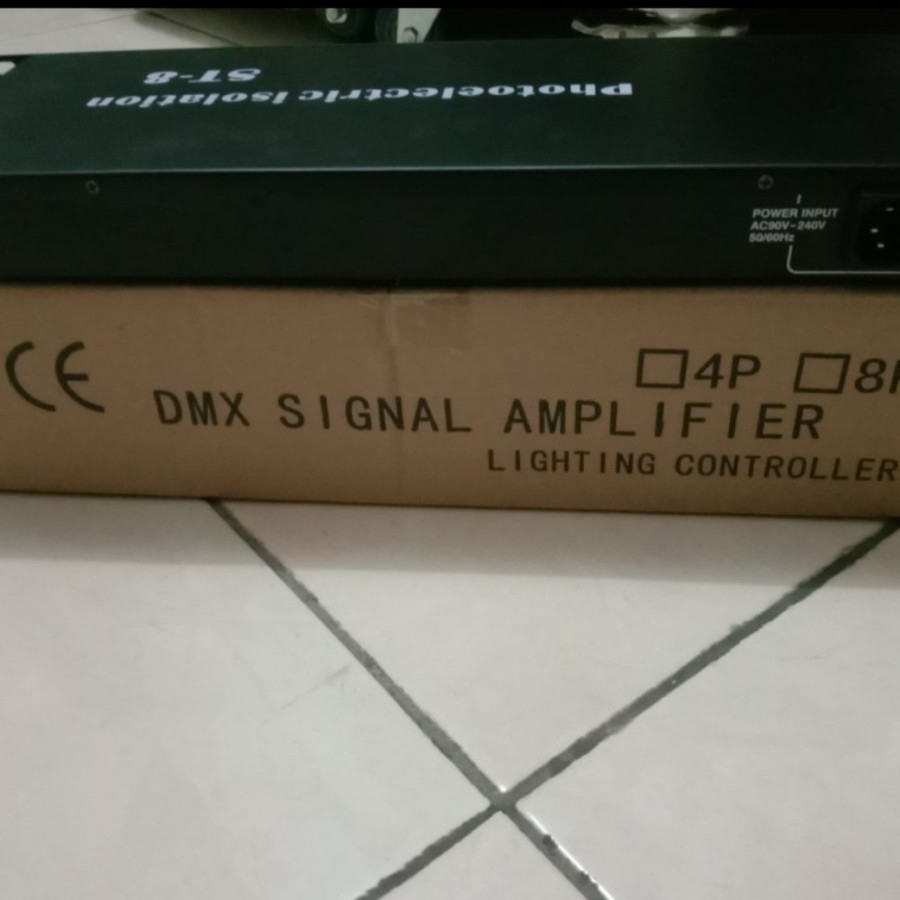DMX Splitter 8 channel 2inout output 8