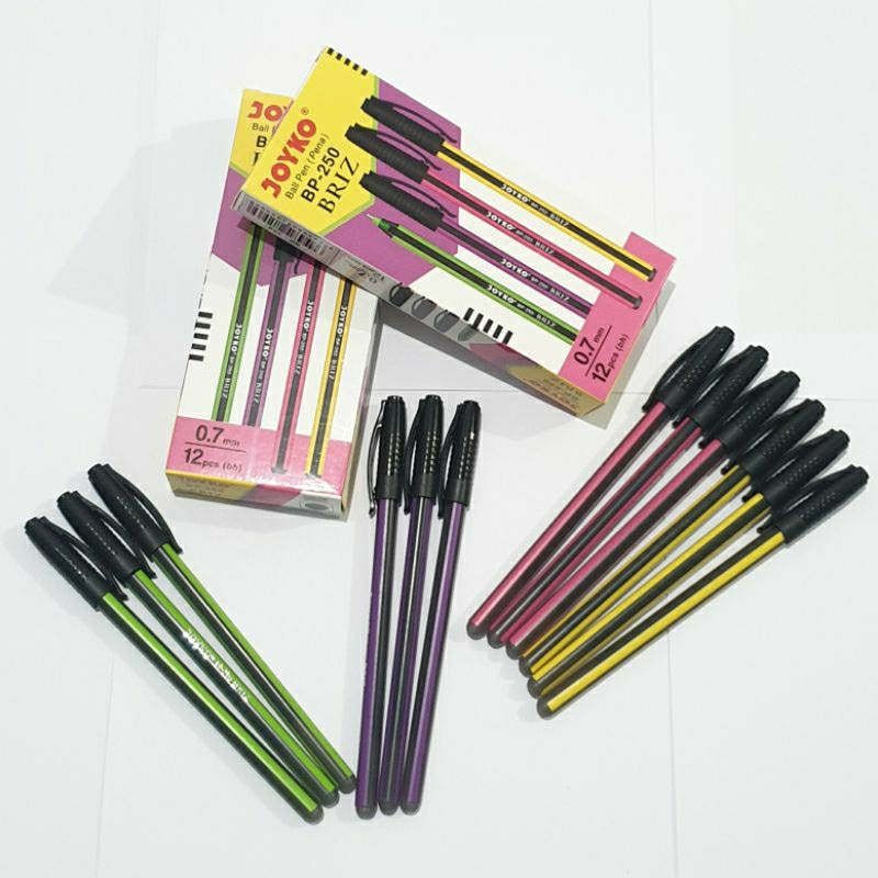 Ballpen Joyko BP-250 BRIZ / Pena Tinta Hitam 1 pack isi 12 pcs / Pulpen Joyko Pena Murah / Ball Pen Hitam