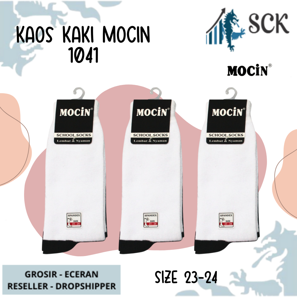 Kaos Kaki Sekolah Panjang MOCIN 1041 P 23-24 / Kaus Kaki TK SD 1041 P - sckmenwear GROSIR