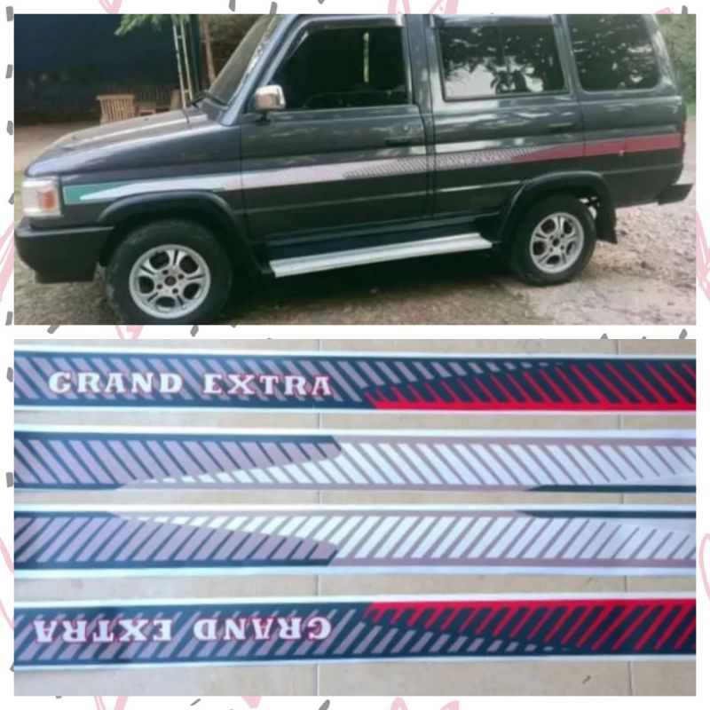 List body stiker samping Kijang Grand Extra 1.5 short and long / List body stiker Kijang Grand Extra