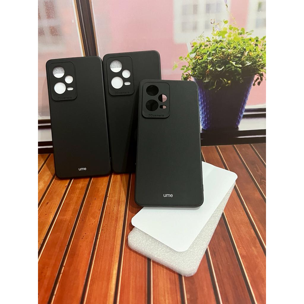 CASING XIAOMI REDMI NOTE 12 PRO 5G UME MATTE SOFTCASE SILIKON BLACK DOVE PROTECTION CAMERA