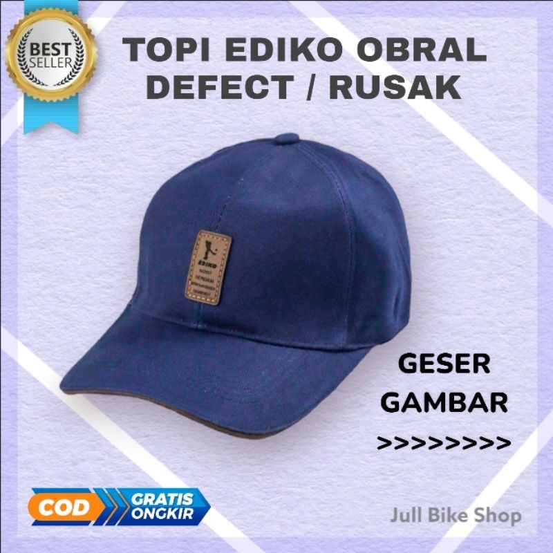 OBRAL DEFECT - PREMIUM Topi baseball EDIKO golf pria wanita sport sepeda korea unisex