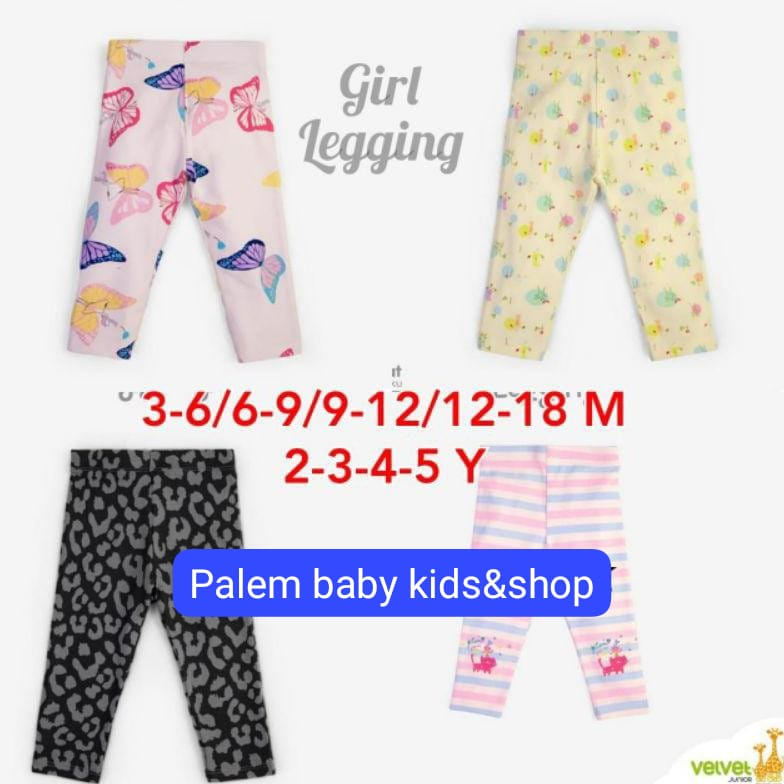 Velvet Junior Legging Fullprint Bayi - Anak Motif 3-6 Bulan 2-5 Tahun (1 Pcs)