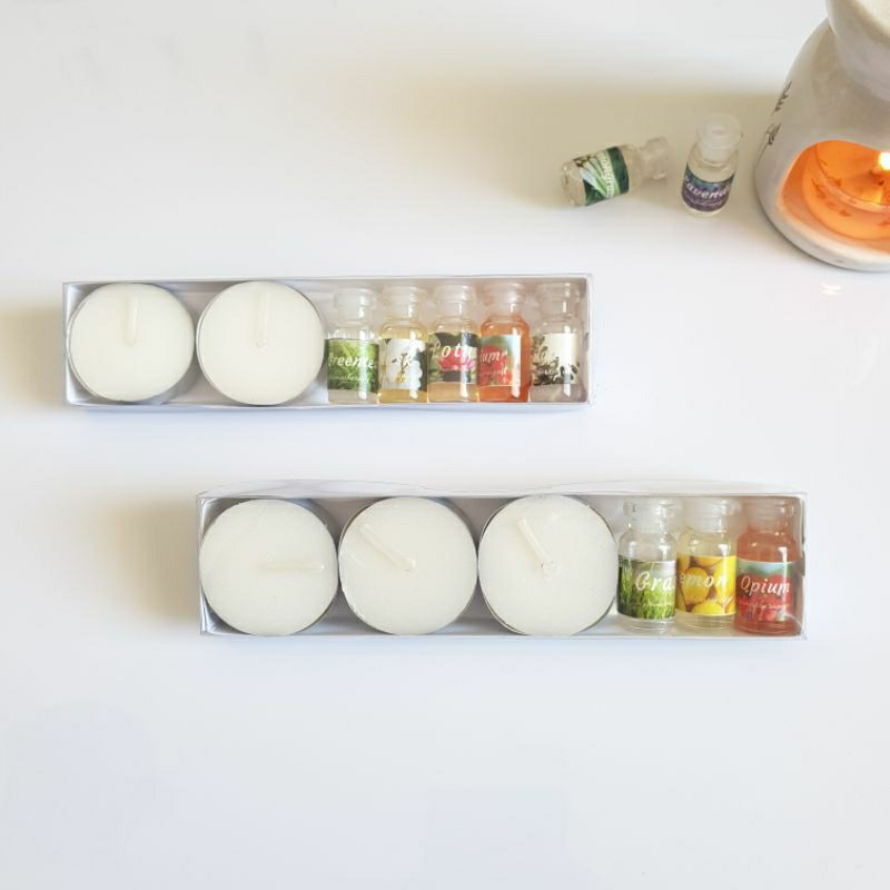 Paket refil lilin dan oil burner aromaterapy