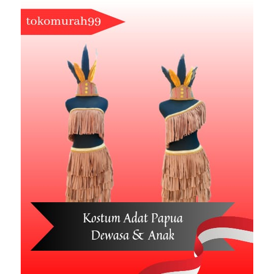 KOSTUM ADAT PAPUA ANAK DAN DEWASA PRIA WANITA