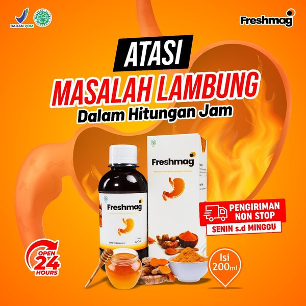 MADU FRESHMAG ASLI ORIGINAL MADU HERBAL SOLUSI TERBAIK ATASI ASAM LAMBUNG MAGH DAN GERD, Freshmag