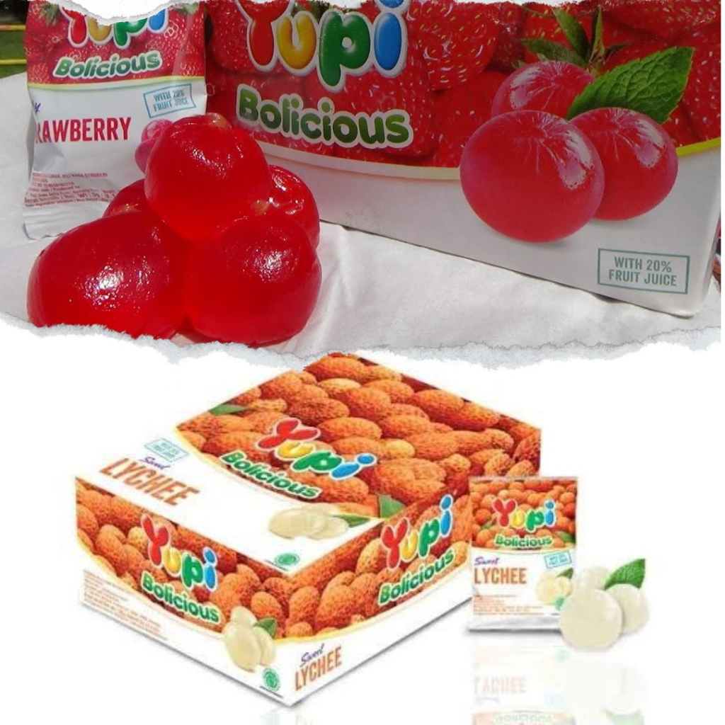 

NEW SALE||Permen Gummy YUPI Bolicious - Blackberry|Permen Yupi Bolicious Viral - Strawberry Blackberry White Grape Leci Mandarin Orange - isi 24