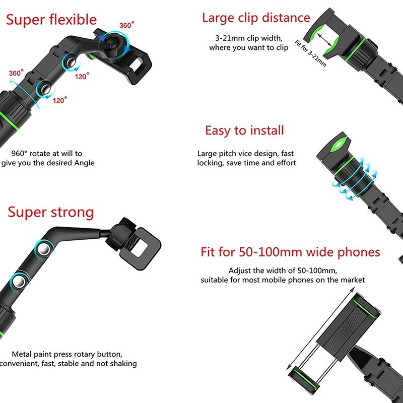 Holder Smartphone Mobil Multifungsi 360 Derajat - OL1 - Gray/Black