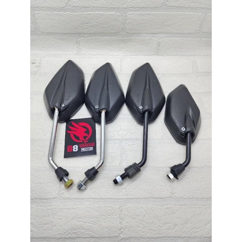 Spion Standar Bawaan Yamaha Jupiter Gagang Chrome dan Hitam - Spion Standar Yamaha Jupiter Universal - Spion Jupiter Nmax Mio Aerox Vega Vixion Dan Yamaha Lainnya