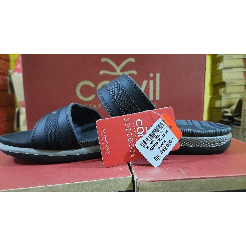 Carvil ADRIANO-02M | Sandal Casual Pria Keren,Elegan  Dan Trendy, nyaman di kaki,Kuat Lentur dan tidak licin.