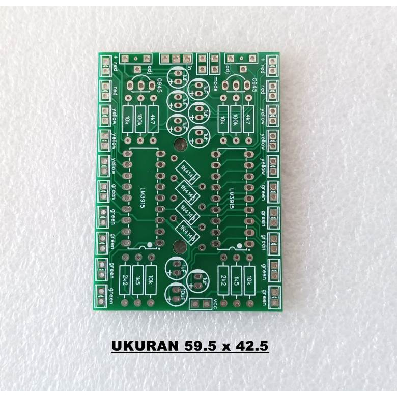 PCB Stereo LM3915 VU Meter 10 Led