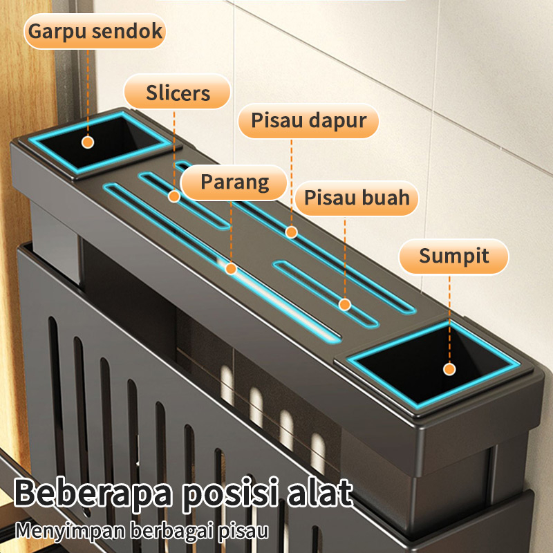 Rak Dapur Tempat Pisau Tempat Talenan Tempat Penyimpanan Alat Dapur Rak Sendok