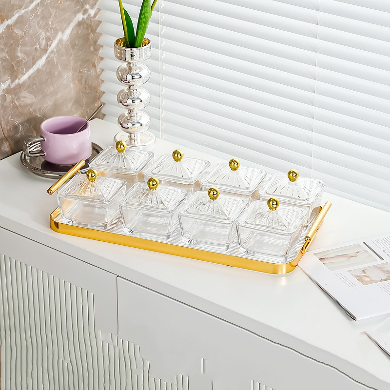 Mi.more Tray Gold Light Luxury Decoration / Tray Emas / Nampan Luxury / Dekorasi Tray/Snack Fruit Tray