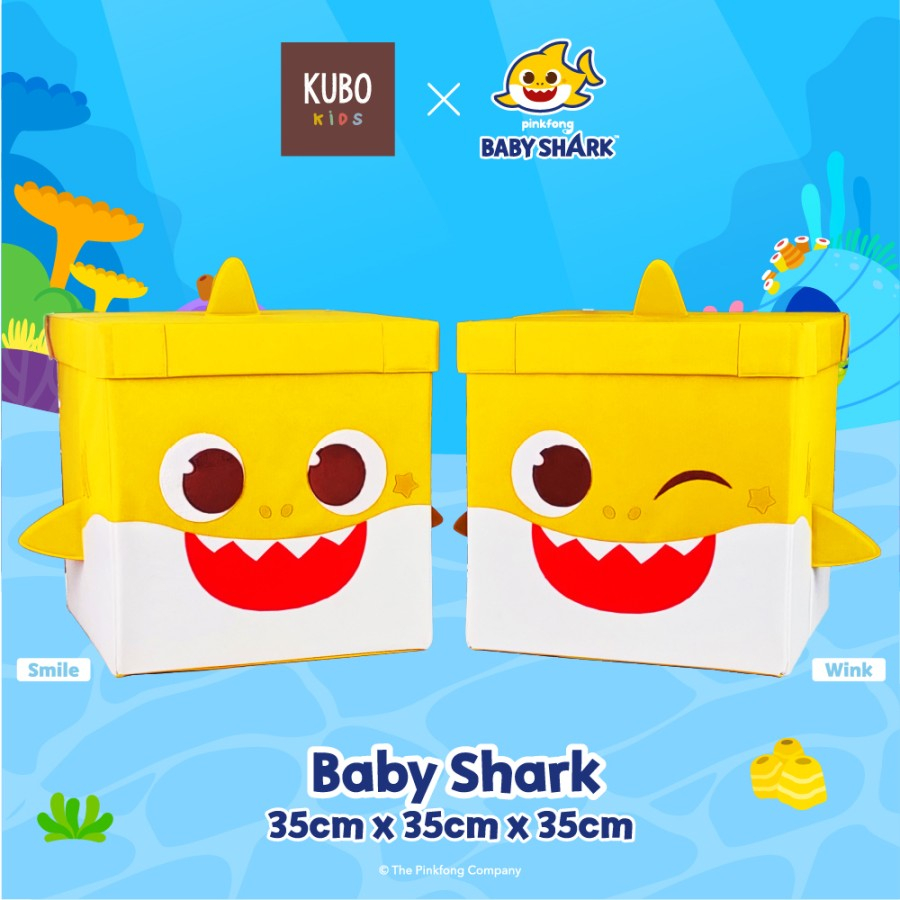 KUBO KIDS BABY SHARK 35 X 35 X 35 CM Kotak Penyimpanan