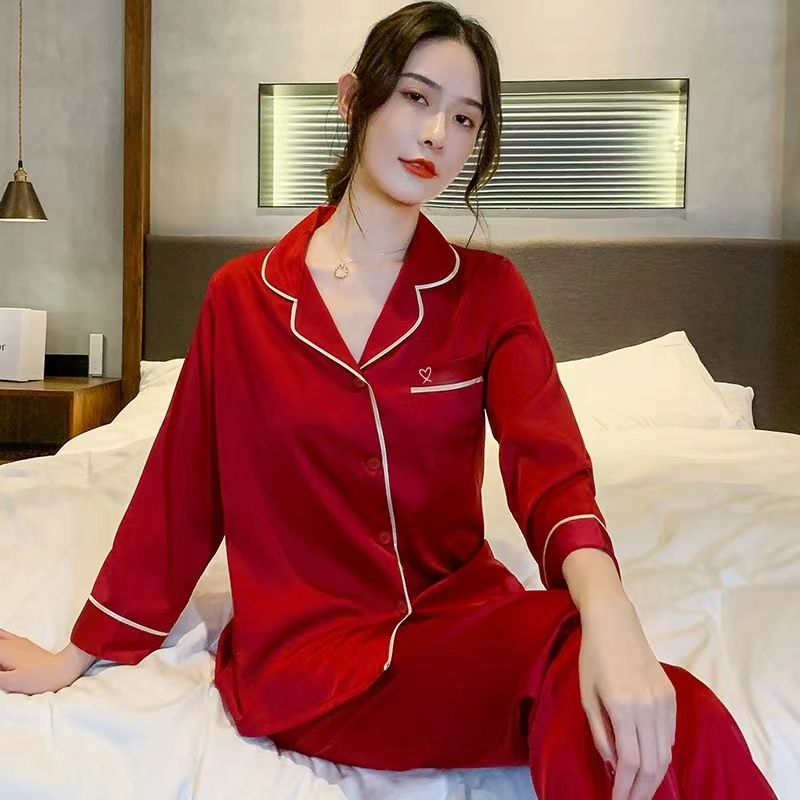 2023 Versi Korea Baru Bingsi Ms. Bingsi Pajamas/Red Home Service Set