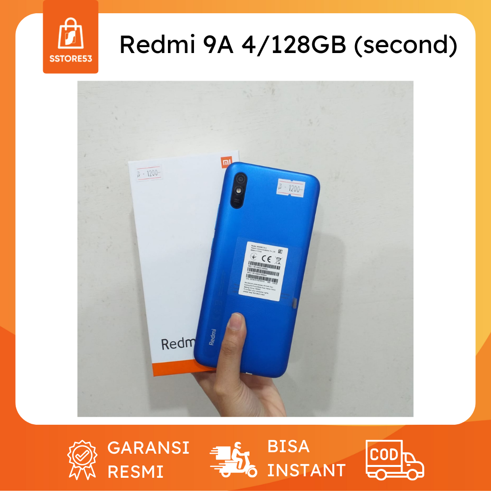 Xiaomi Redmi 9A 4/128GB second like new hp bekas seperti baru