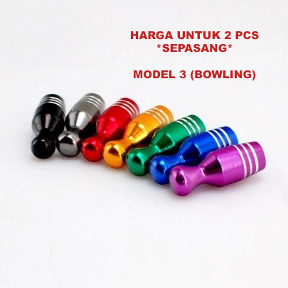 Tutup Pentil Ban Sepeda Motor Mobil Aluminium CNC Tire Valve Cap