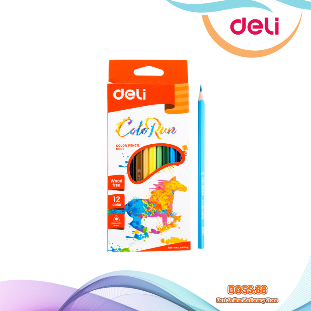 

PENSIL 12 COLORS PANJANG DELI C001/C00100