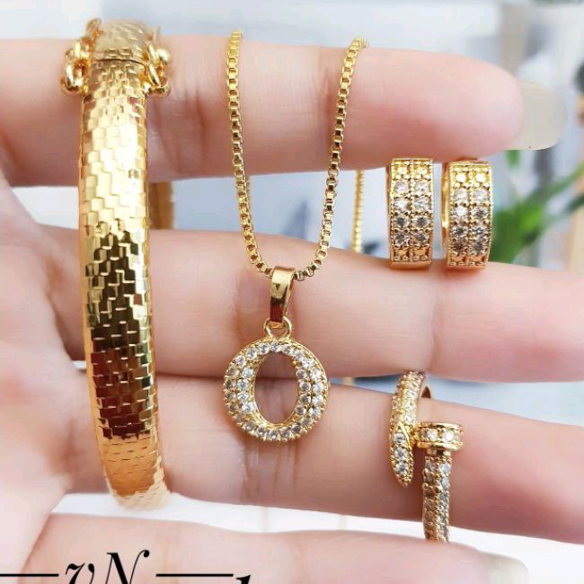 Set Perhiasan Xuping Wanita Dewasa Terbaru Gold Bahan Rhodium 1705a3