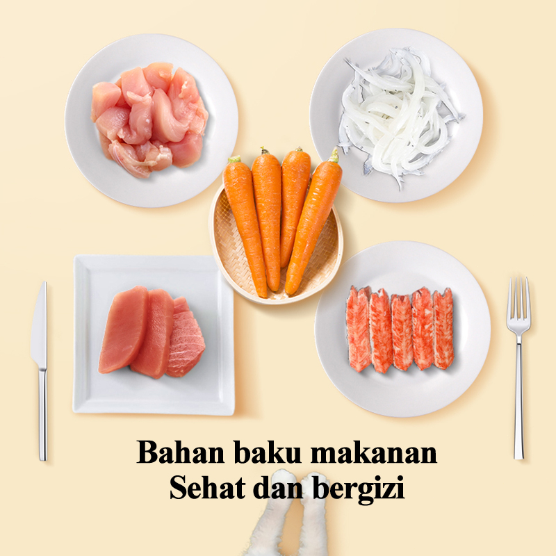 LIEBAO Makanan Kucing Basah Pouch 80gr Bergizi Adult Kitten Tuna Ayam Ikan Laut Dalam Vitamin