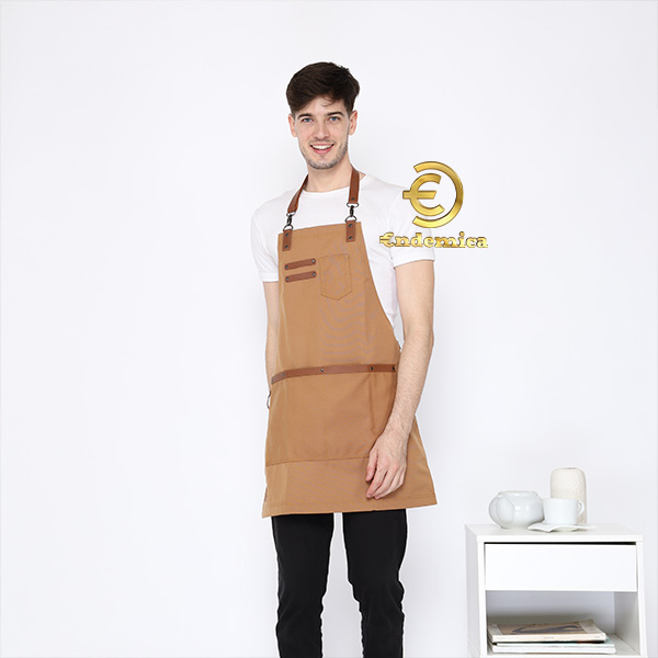 Apron Barista Celemek Coffee shop Apron barbershop kanvas pvc waterproof &amp; synthetic leather for barista/barbershop