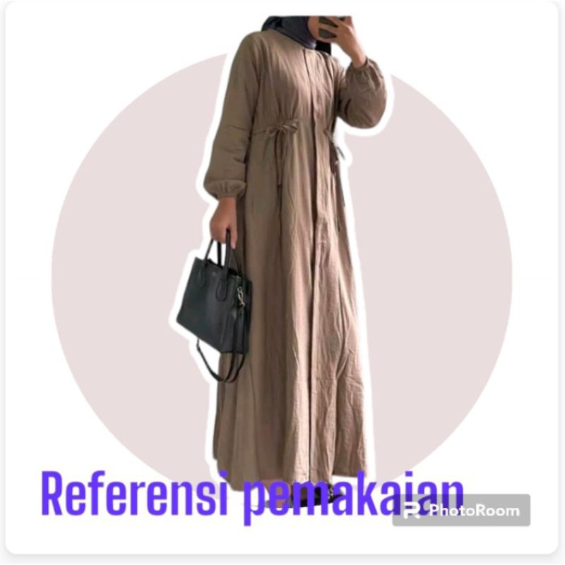 GAMIS POLO LINEN PREMIUM GAMIS TERLARIS GAMIS LINEN JUMBO GAMIS ABAYA WANITA