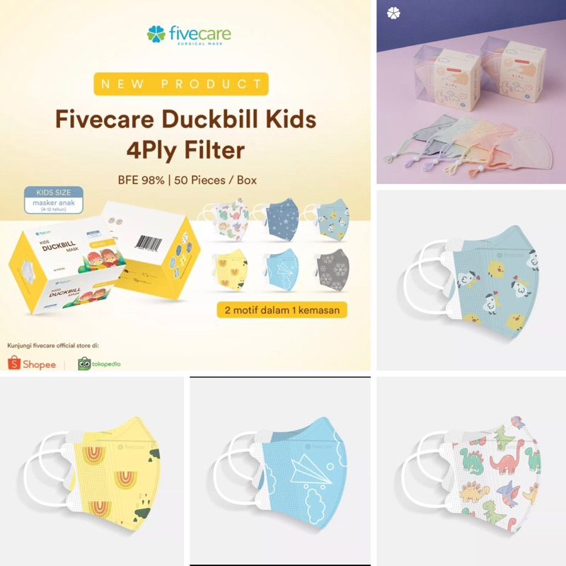 FIVECARE KIDS Masker Duckbill Anak