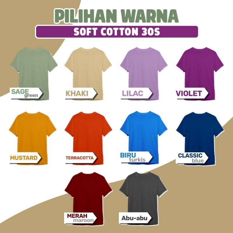 Kaos Polos Katun Bambu 30S - Cotton Bamboo - Kaos Coretcoret