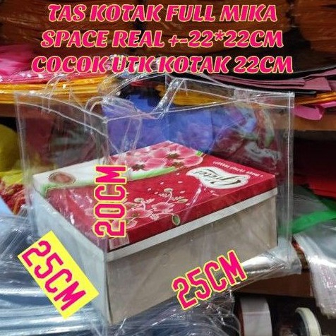 

Tas Mika Full Transparan Uk. 20x25x25 Souvenir Hampers Hajatan Tote Bag Nasi Box Kotak