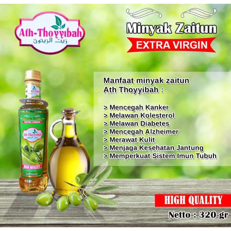 

MINYAK ZAITUN ATH THOYYIBAH EXTRA VIRGIN 320ml