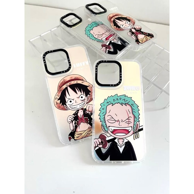 premium hologram one piece luffy zoro soft case ip 11 12 13 14 pro max