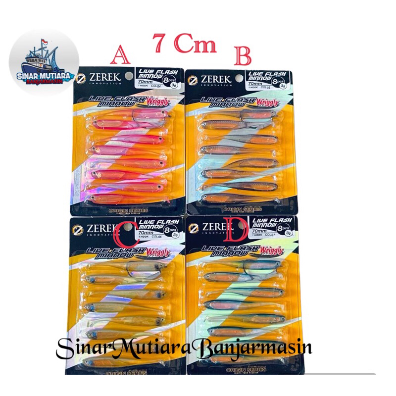 Softlure / umpan palsu Zerek live flash minnow wriggly