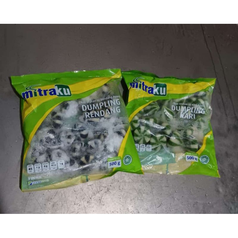 

mitraku dumpling rendang ayam dumpling kari ayam frozen food 500 gram