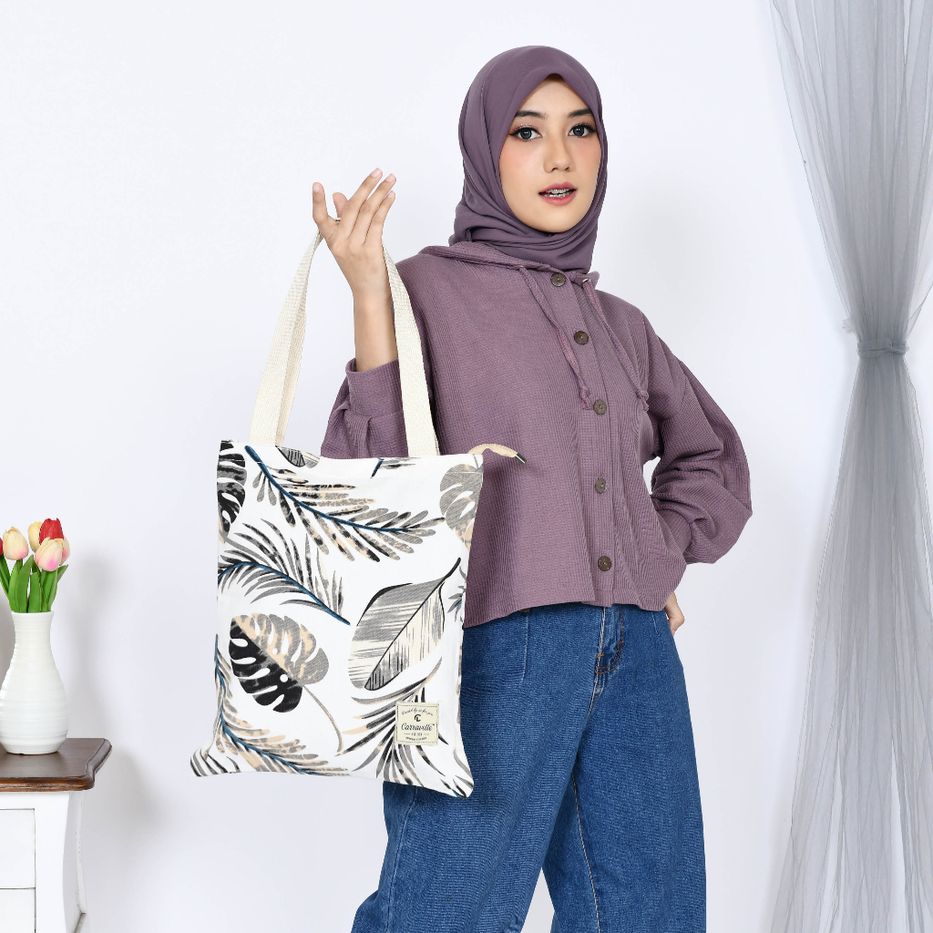 TOTEBAG WANITA RESLETING /TOTE BAG KANVAS BUAT SHOPPING BELANJA,GIFT ,KULIAH,SOUVENIR,SEMINAR,ULTAH